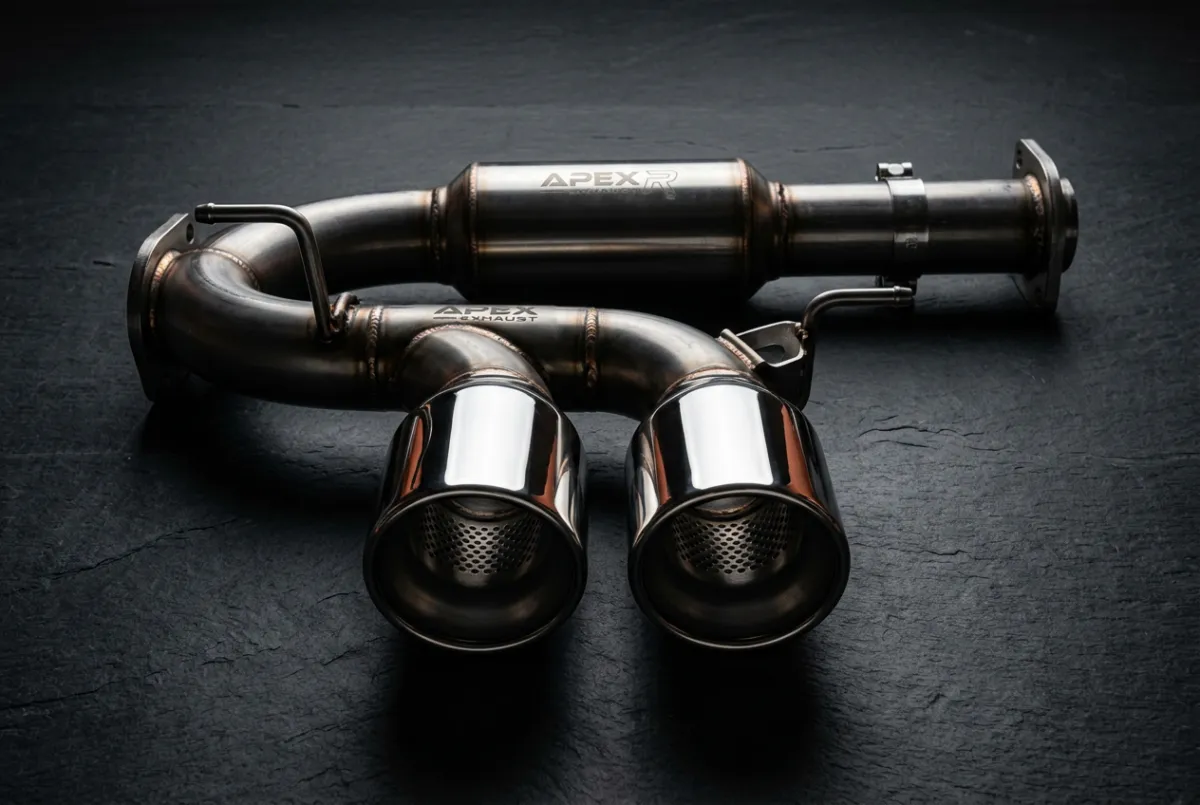 Brand new stainless steel dual cat-back exhaust tip system