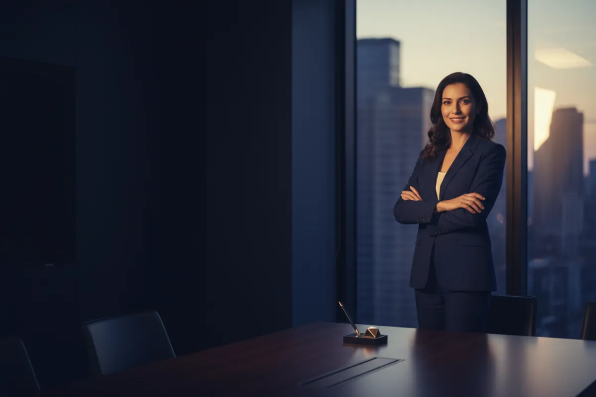 Business owner in a real work setting