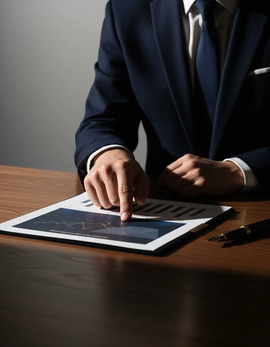 Financial planning consultation table with aviation charts and professional desaturated tones