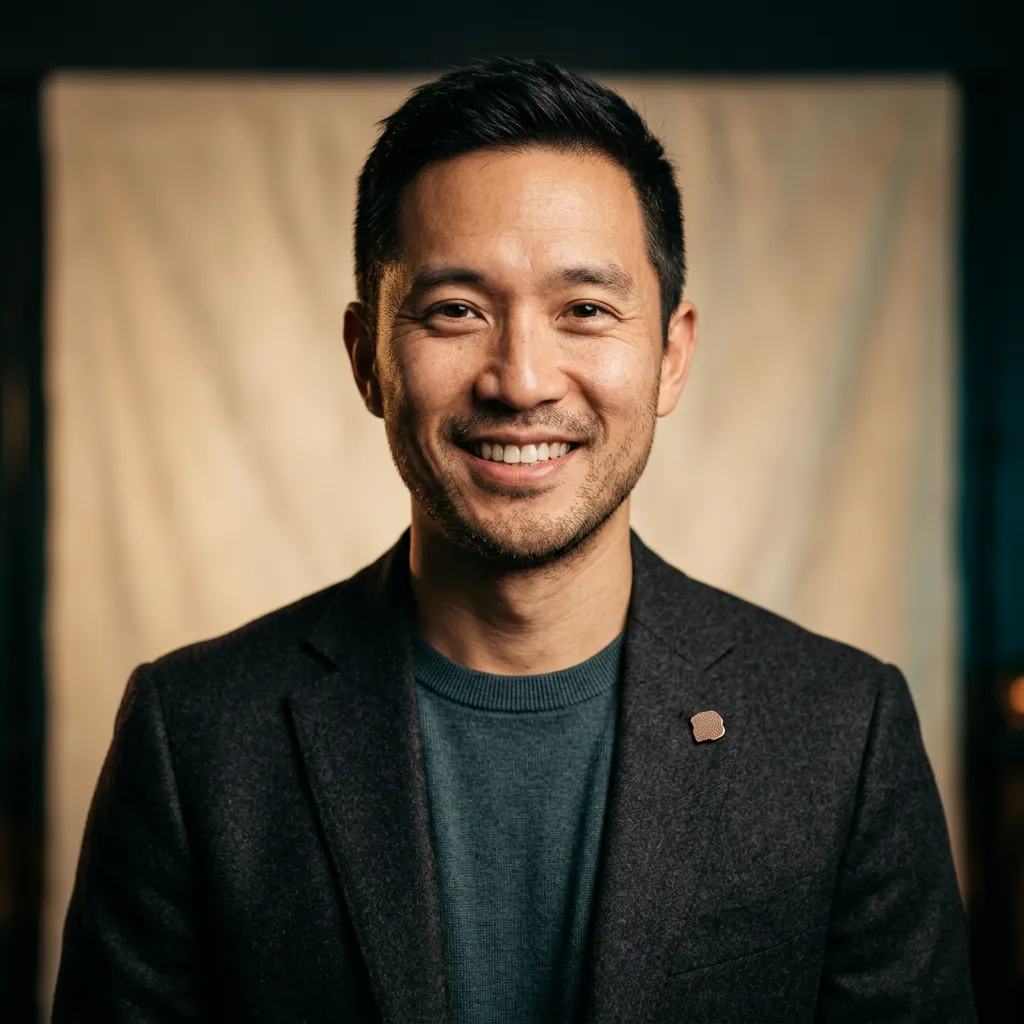 Portrait of David Chen, entrepreneur