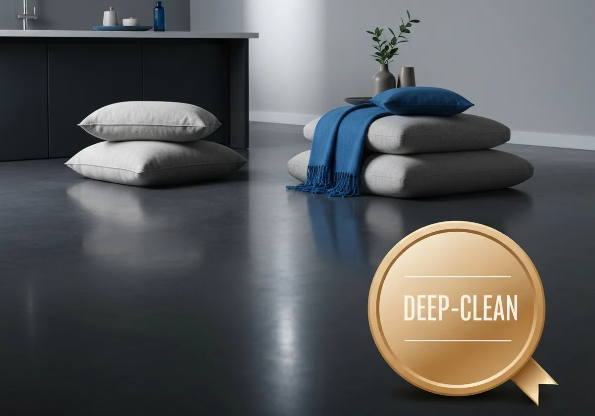 Professional deep cleaning of a modern interior space