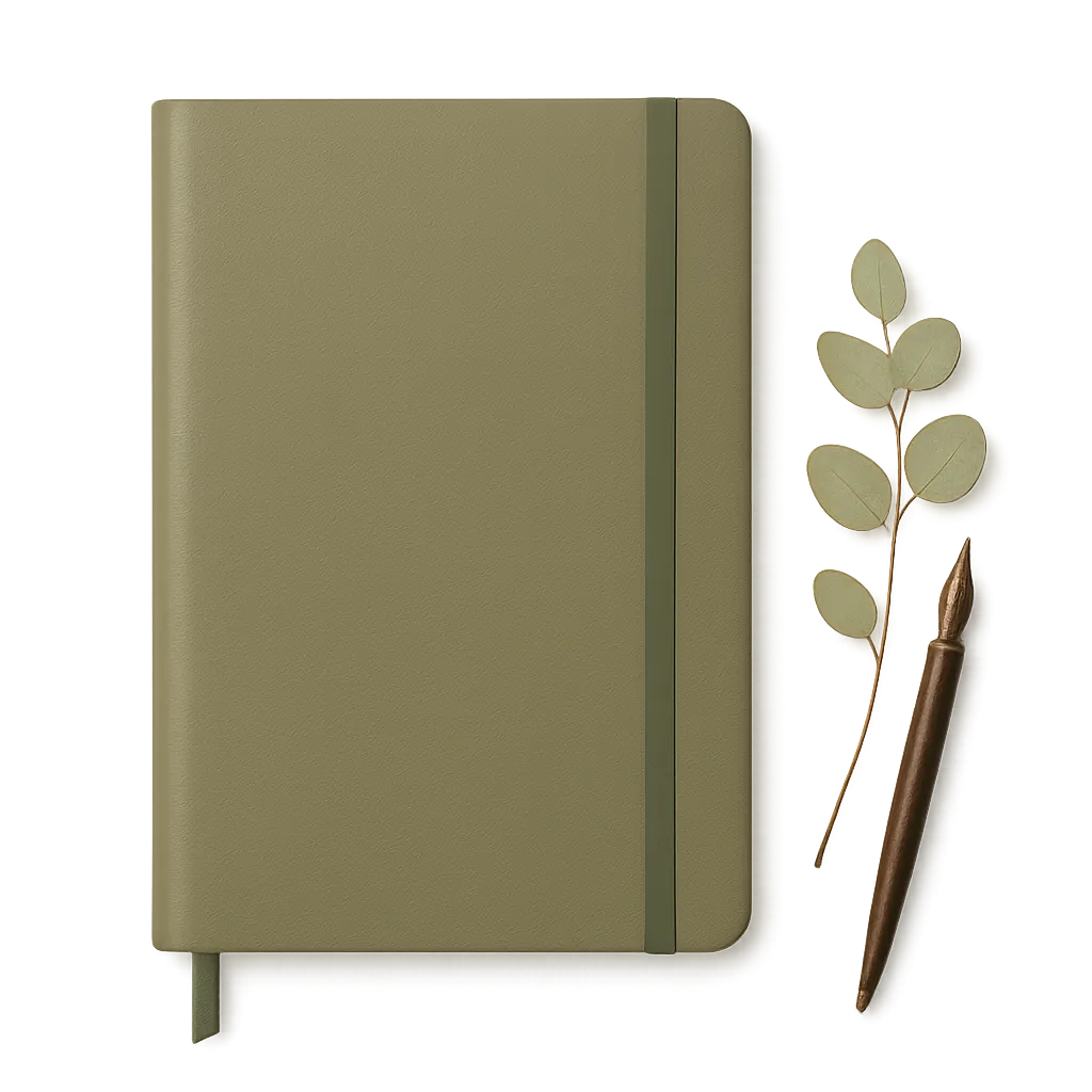 Clinical notebook with botanical elements