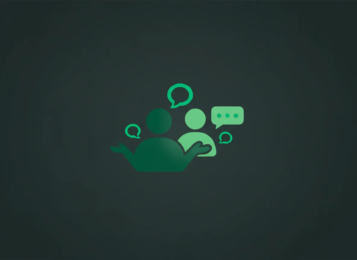 Ilustración abstracta sobre atención humana y soporte personalizado