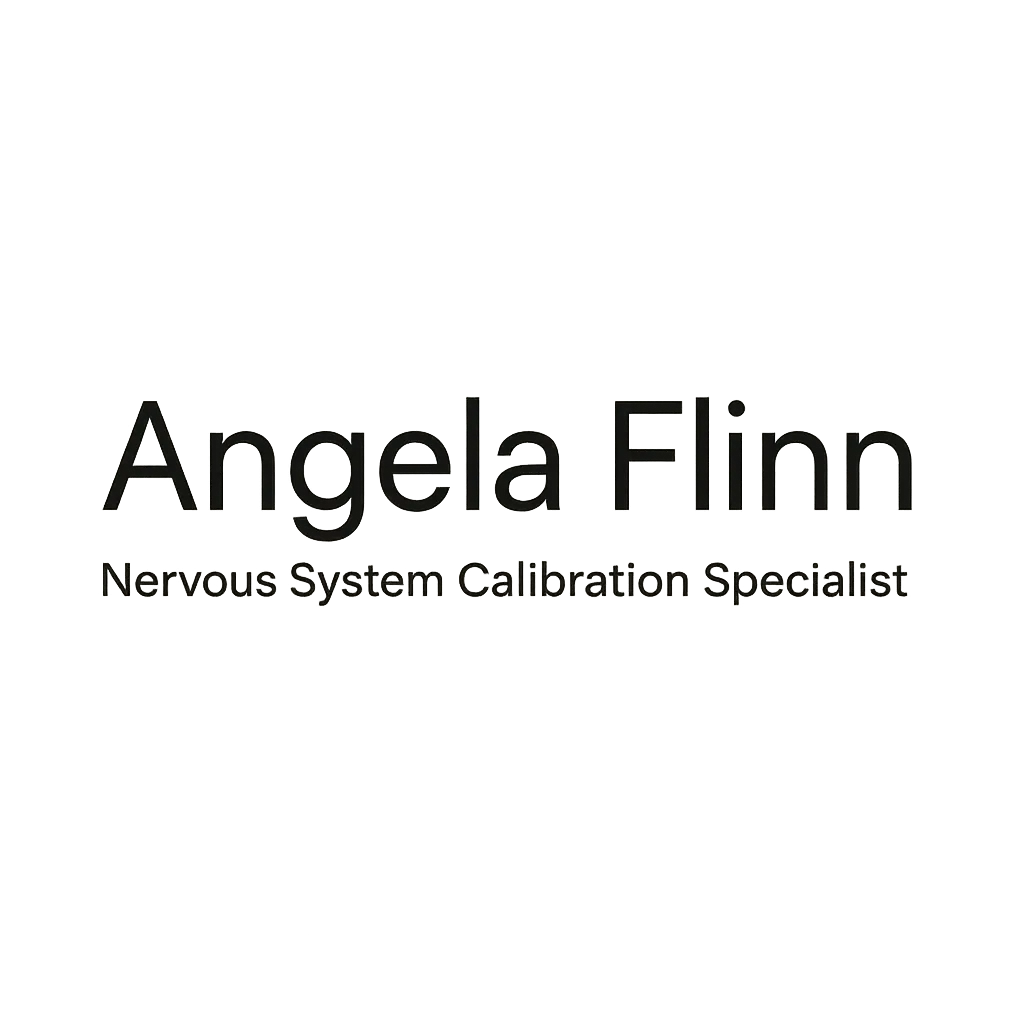 Angela Flinn— Nervous System Calibration Specialist logo (option 1, minimal modern)