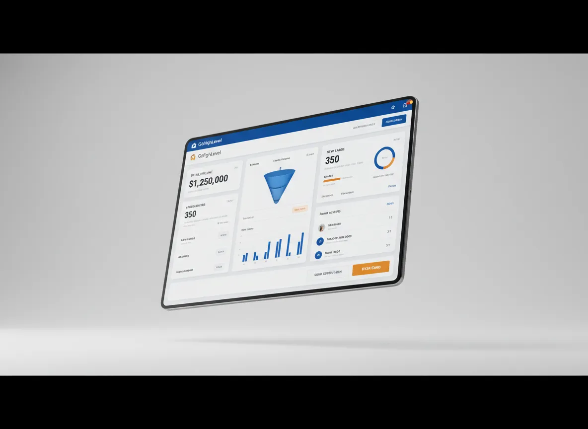 GoHighLevel CRM Dashboard Mockup