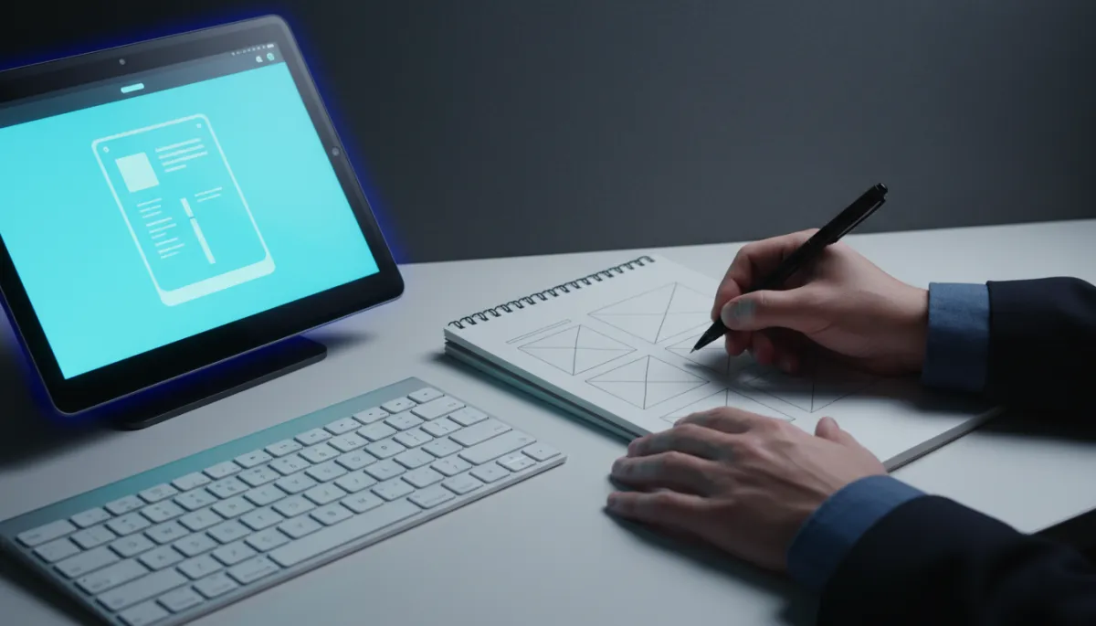 Portfolio website example showing a modern layout