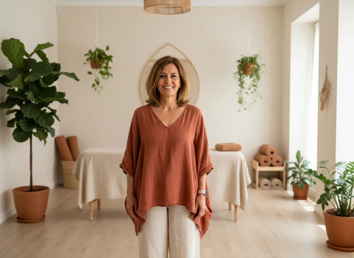 Dueña de tienda local sonriendo en su negocio