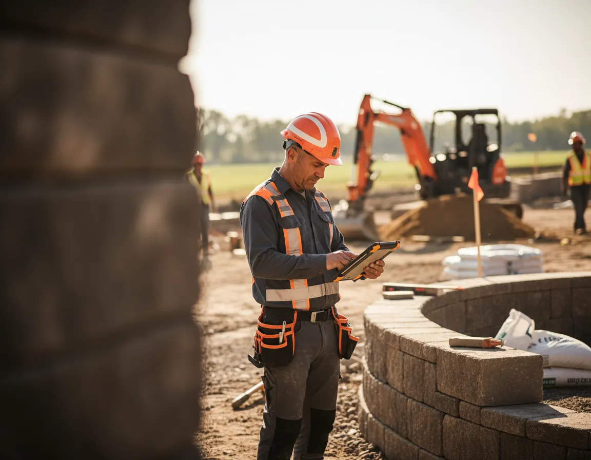 Contractor lifestyle professional closing a bid on site
