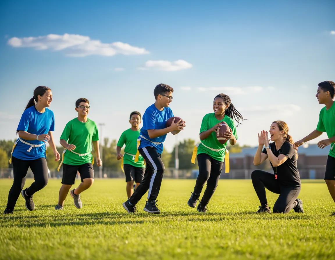 Foster youth playing sports together