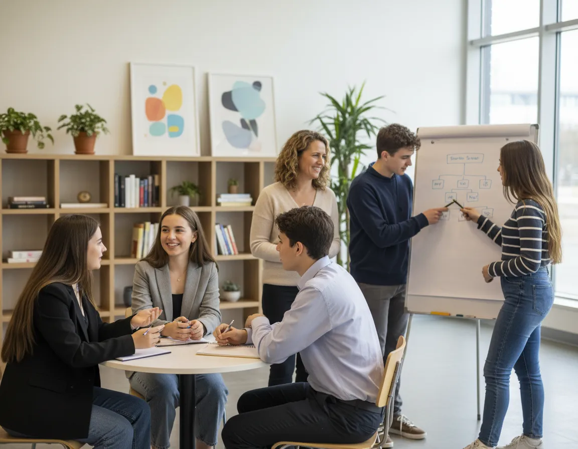 Youth learning practical life skills together