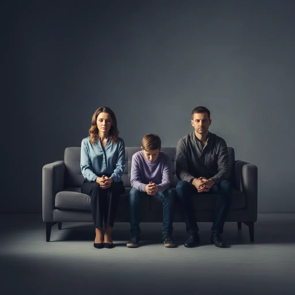 A disconnected family showing regret