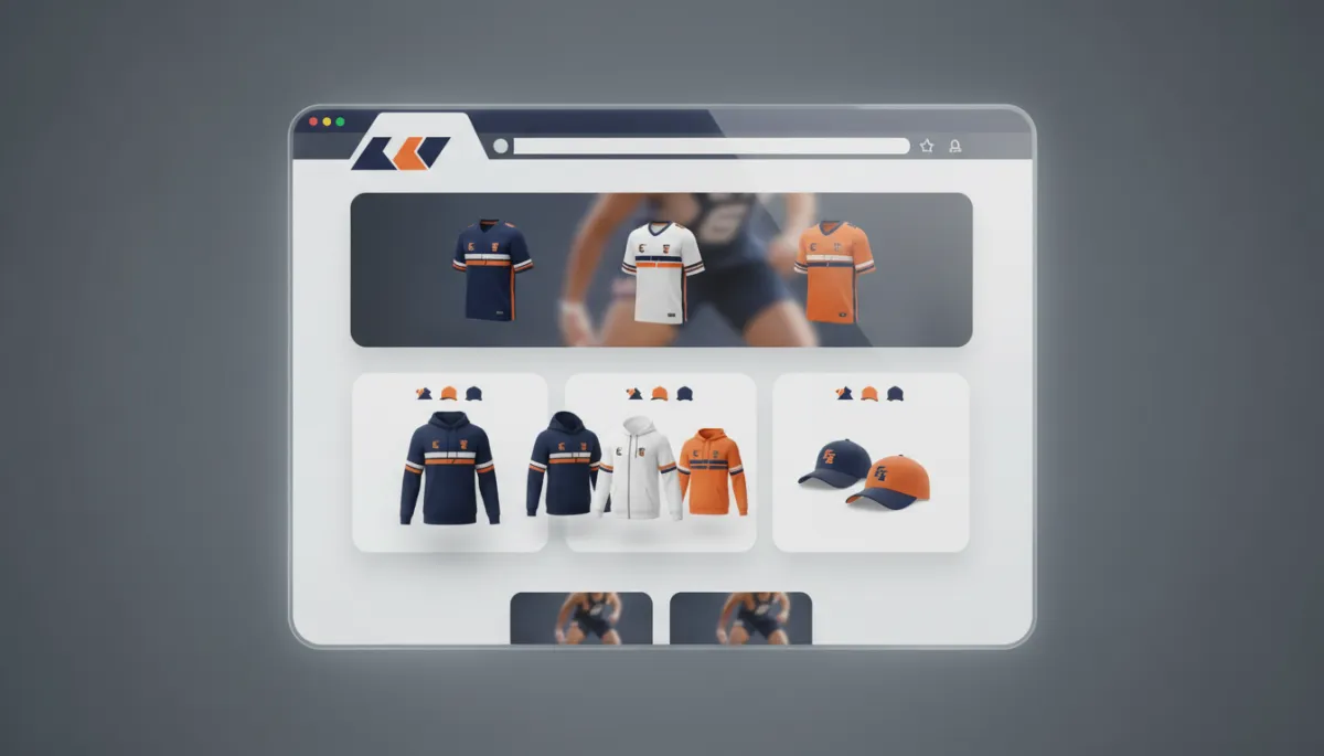 Example of a custom online team store for a New England sports program