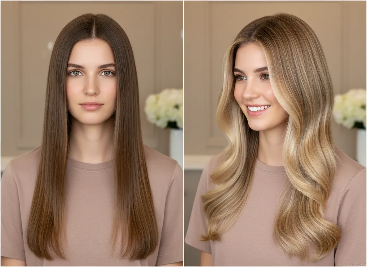 Antes y después Balayage Rorum Estilo