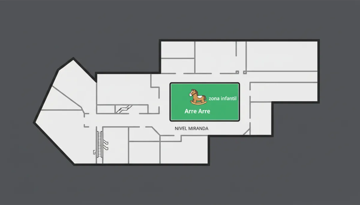 Mapa ilustrativo de la ubicación de Arre Arre en Sambil La Candelaria, Nivel Miranda