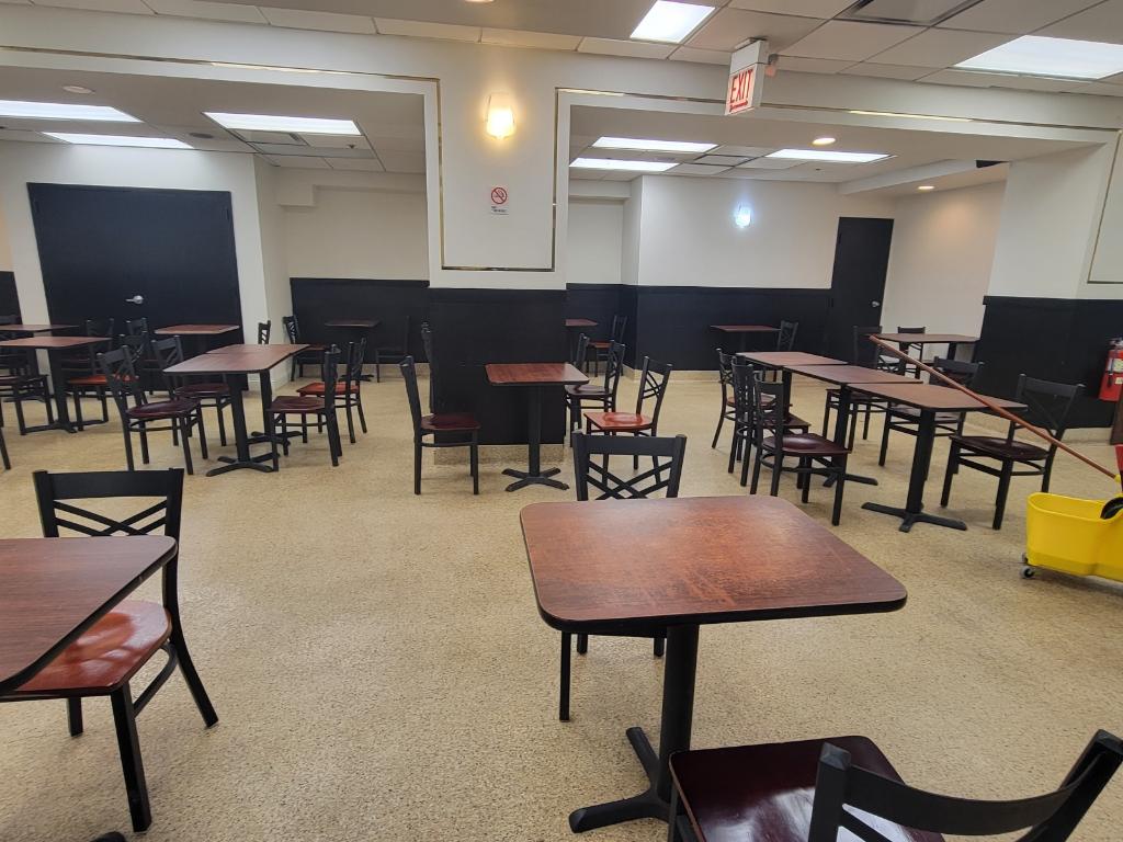 Clean daycare dining space