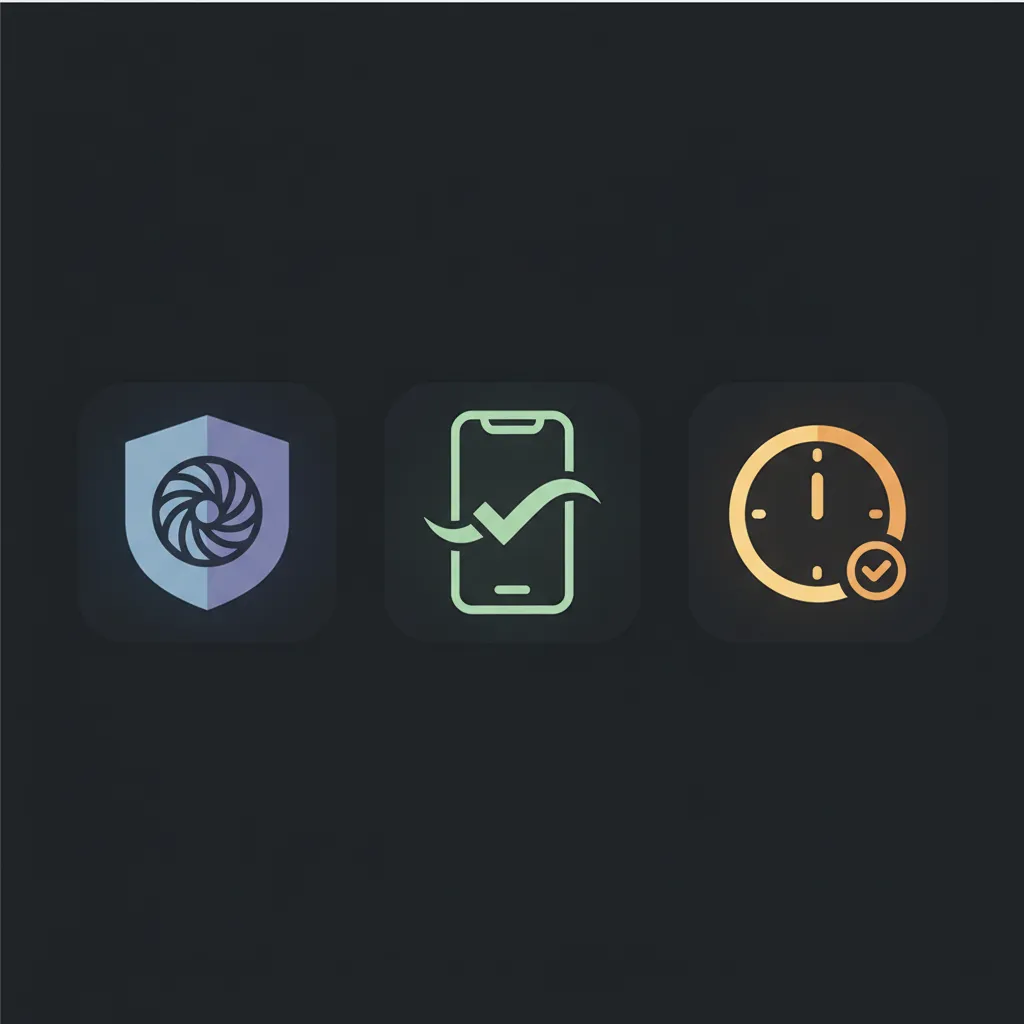 Validation badges and trust signals for scheduling flows.