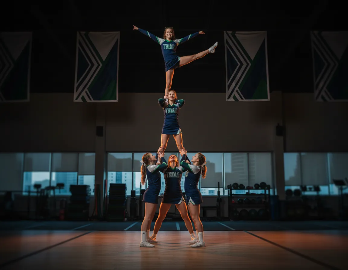 Triad Cheer athletes training and community bonding