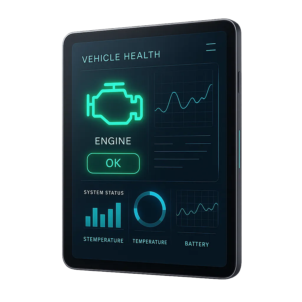 Abstract AI diagnostic dashboard preview