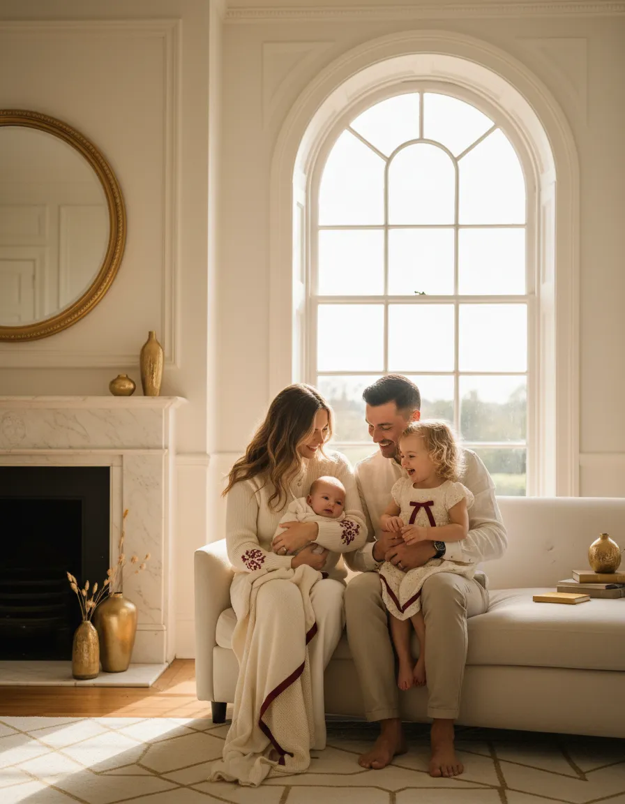 A family feeling secure, representing the peace of mind provided by life insurance