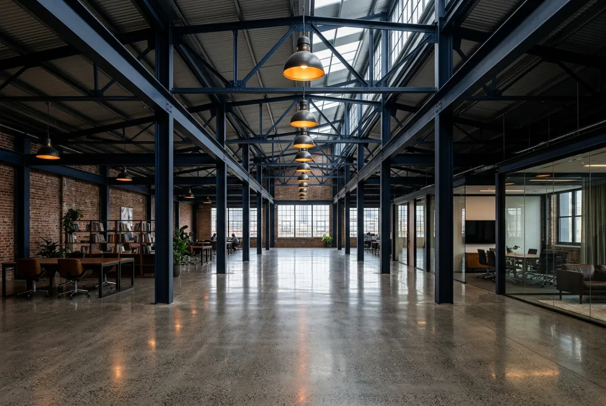 Industrial and commercial turnaround asset architectural detail