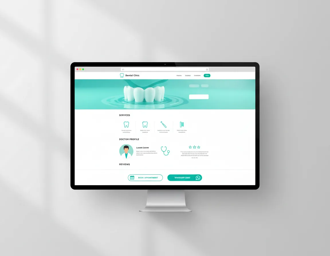 Demo preview of the dental patient-generating website