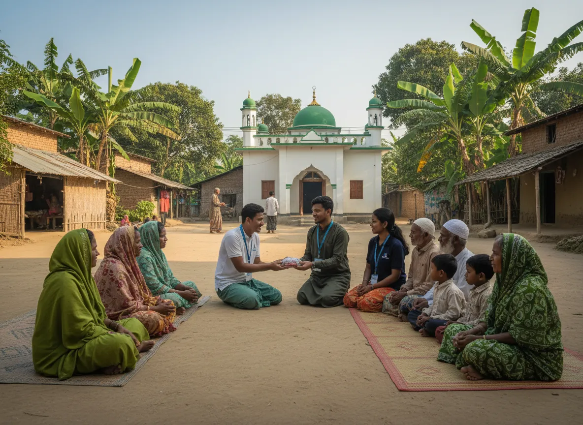 Community gathering supported by Islamic Dunya charity