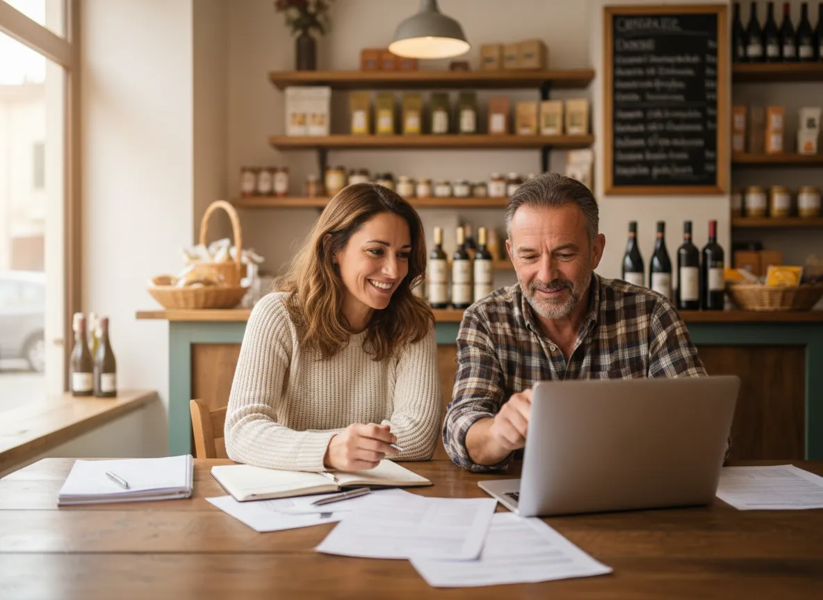 Consulente marketing che affianca una piccola impresa