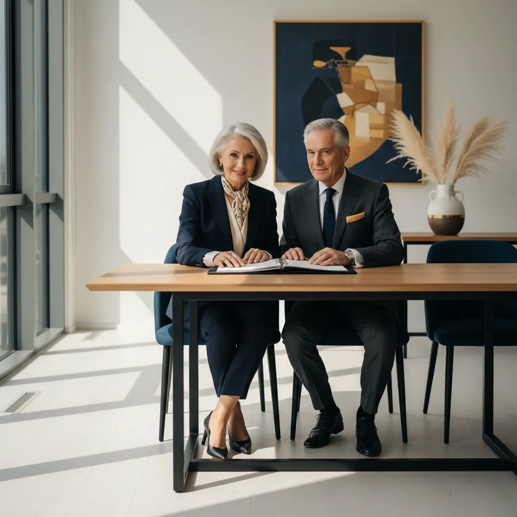 Relaxed older couple enjoying their secure financial future