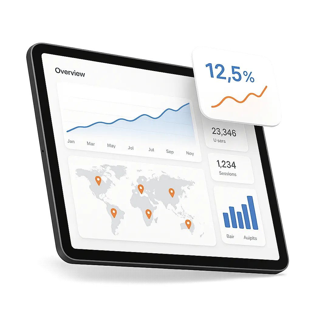 Growth metric dashboard cutout