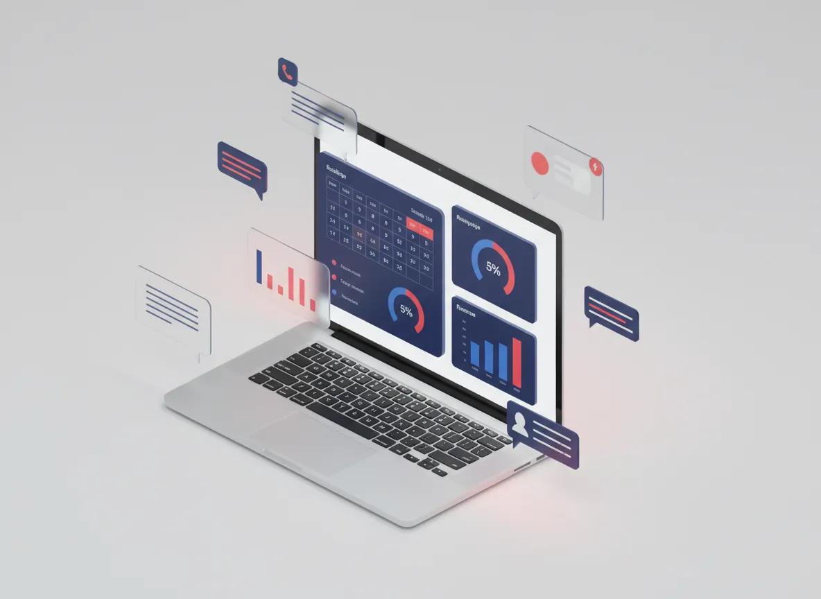 Occupancy dashboard and WhatsApp automation system visual