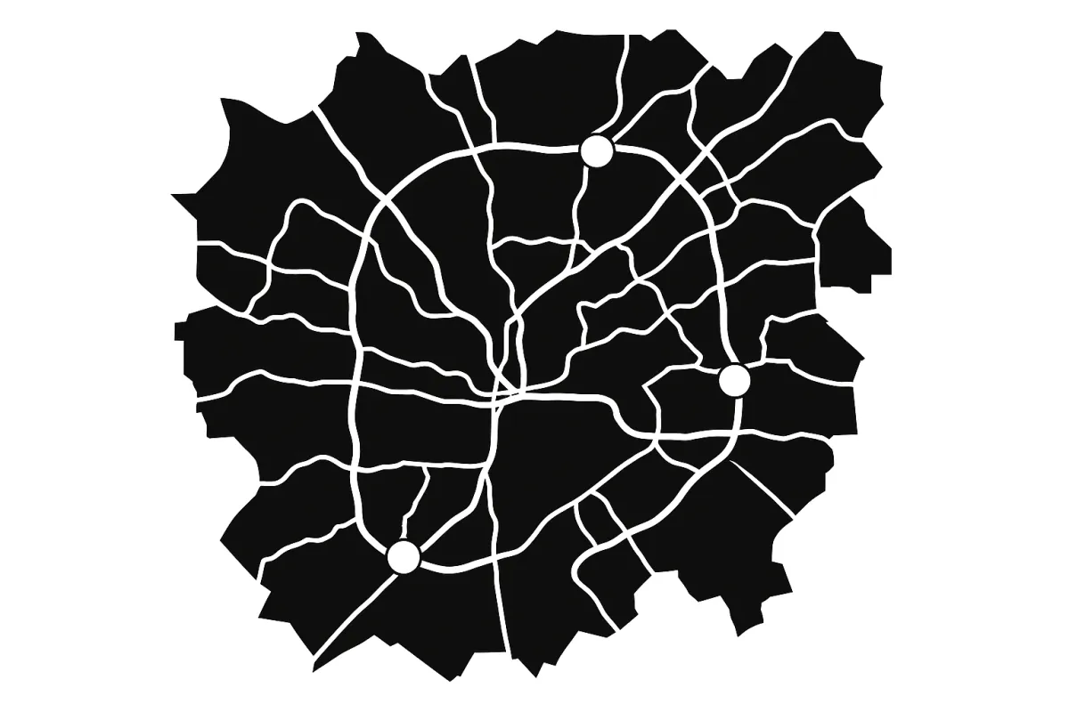 Atlanta Metro service area map