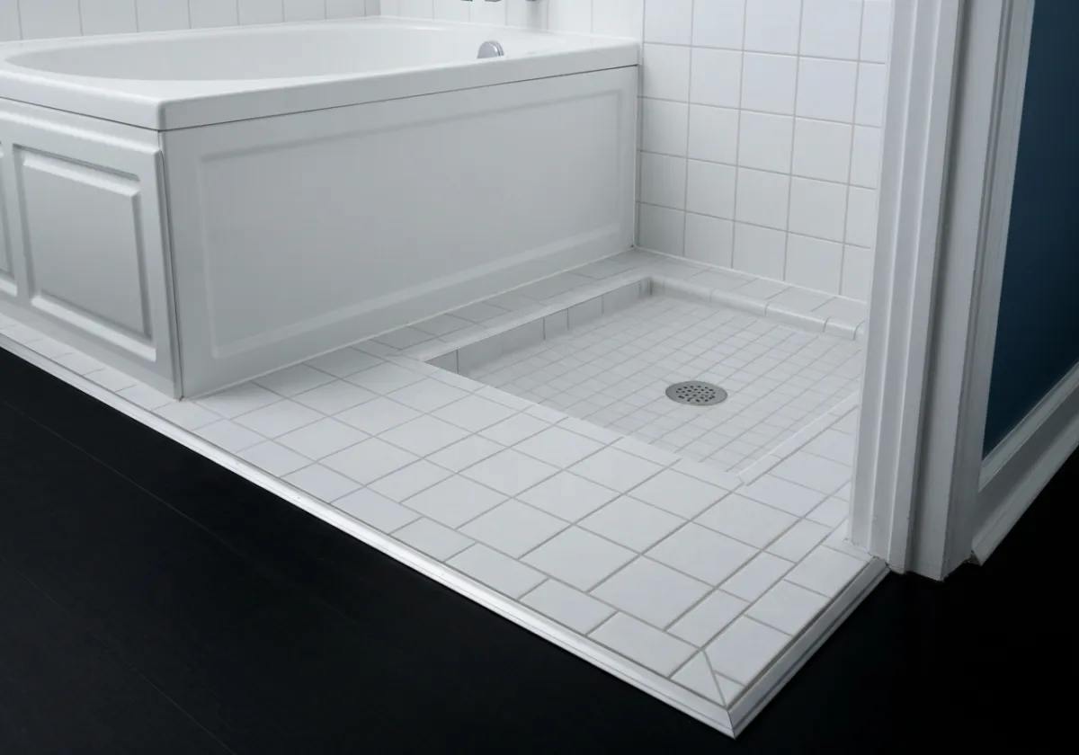 Hard-to-step-over bathtub before conversion
