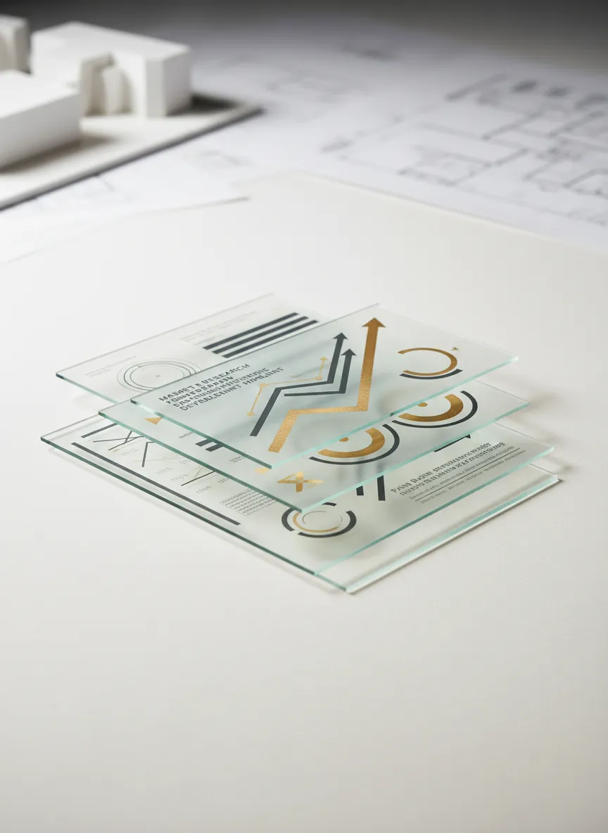 Market research data and strategic development pipeline visualizations
