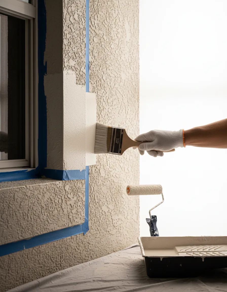 Sherwin-Williams exterior coating application on a luxury Florida home