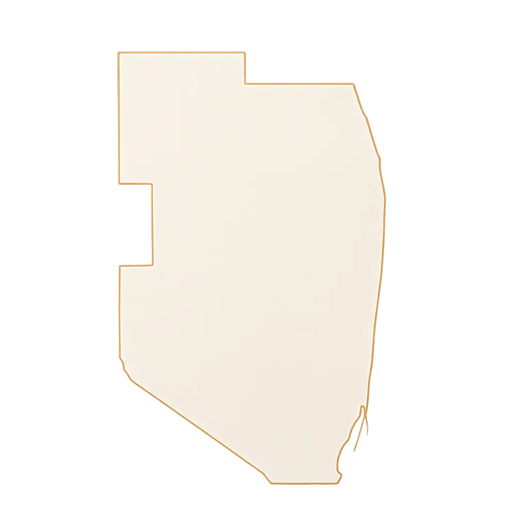 Abstract graphic representation of the Palm Beach County service area.