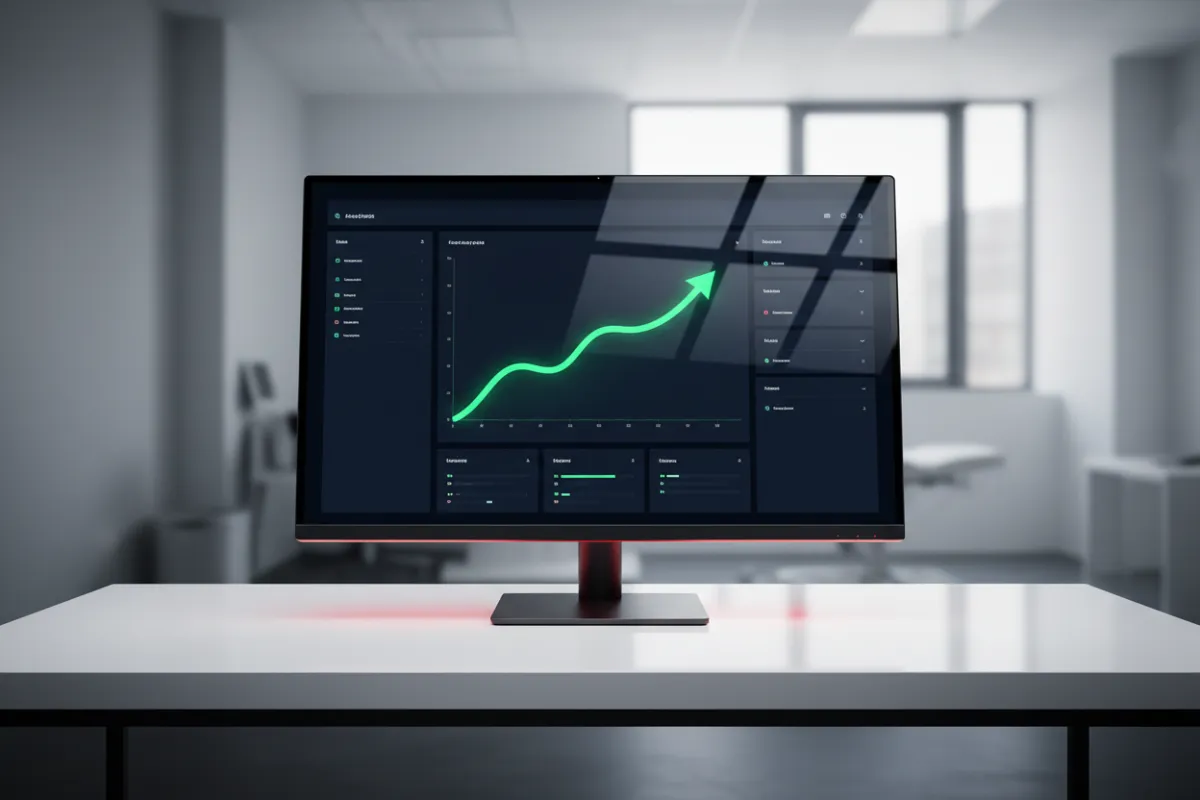Dashboard showing recurring patient revenue growth