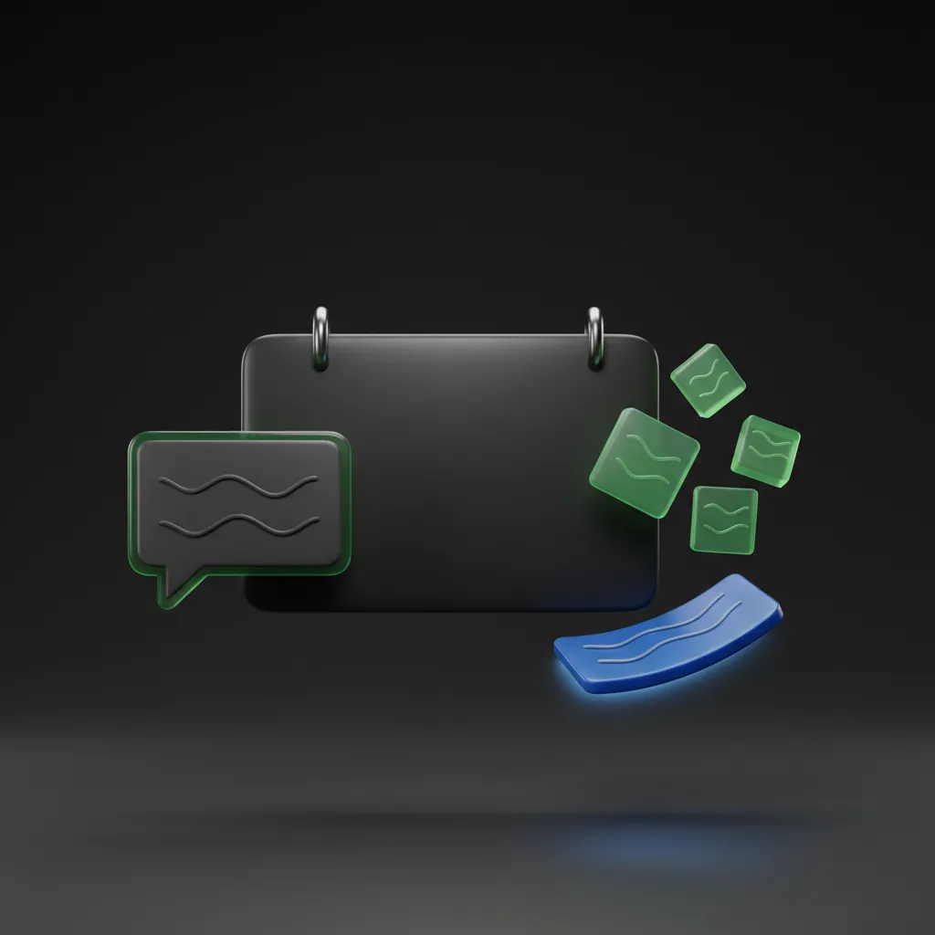 SaaS dashboard panel showing automated SMS reply sent instantly to a lead, with a booking calendar link, clean 10px rounding
