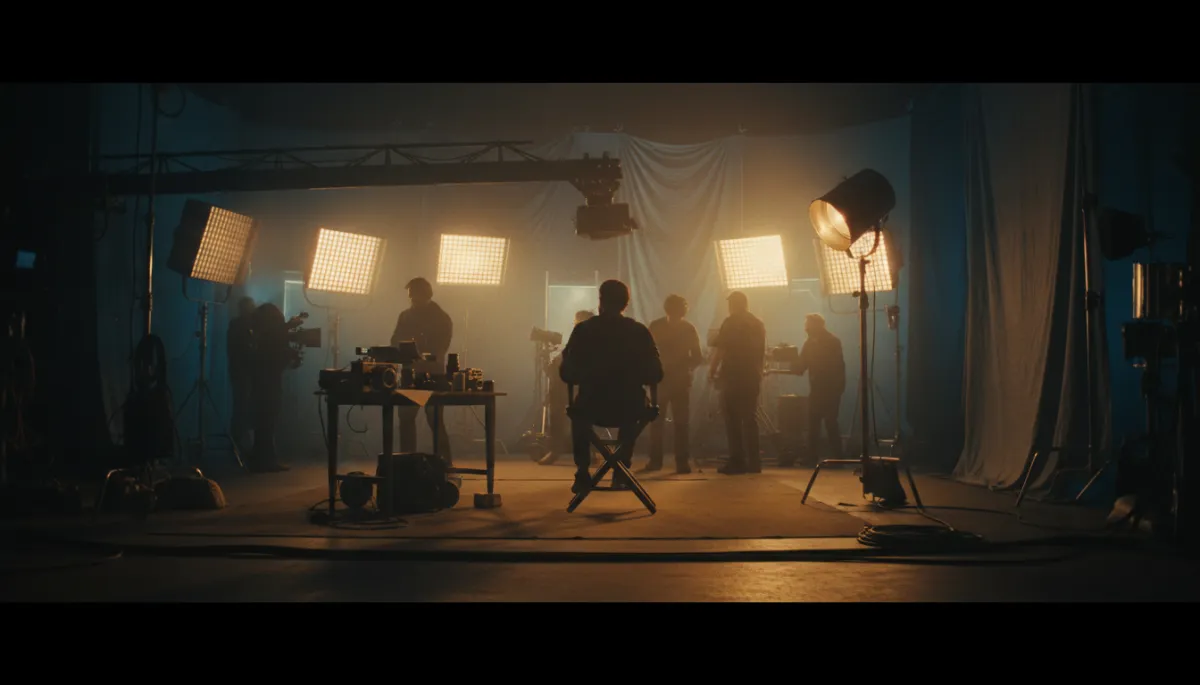 Cinematic production still of an atmospheric set
