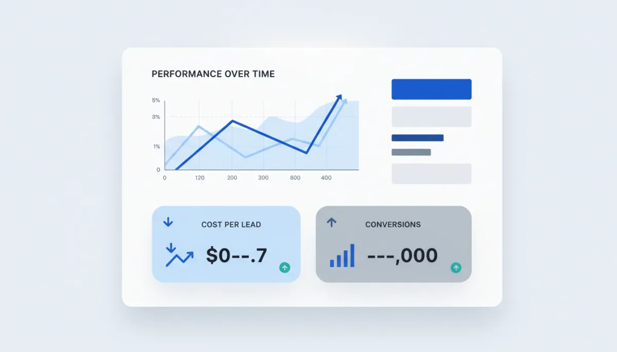Ad manager dashboard with improved cost per lead