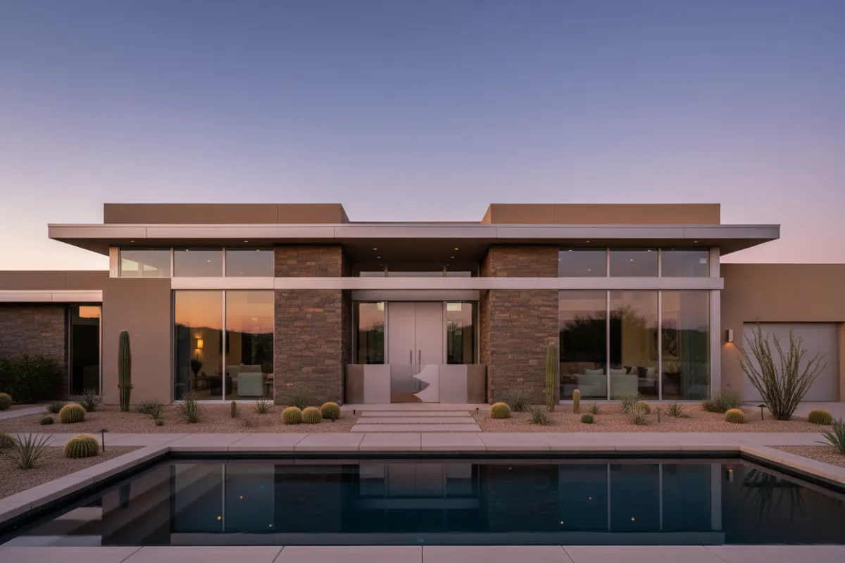 Contemporary desert home in North Scottsdale