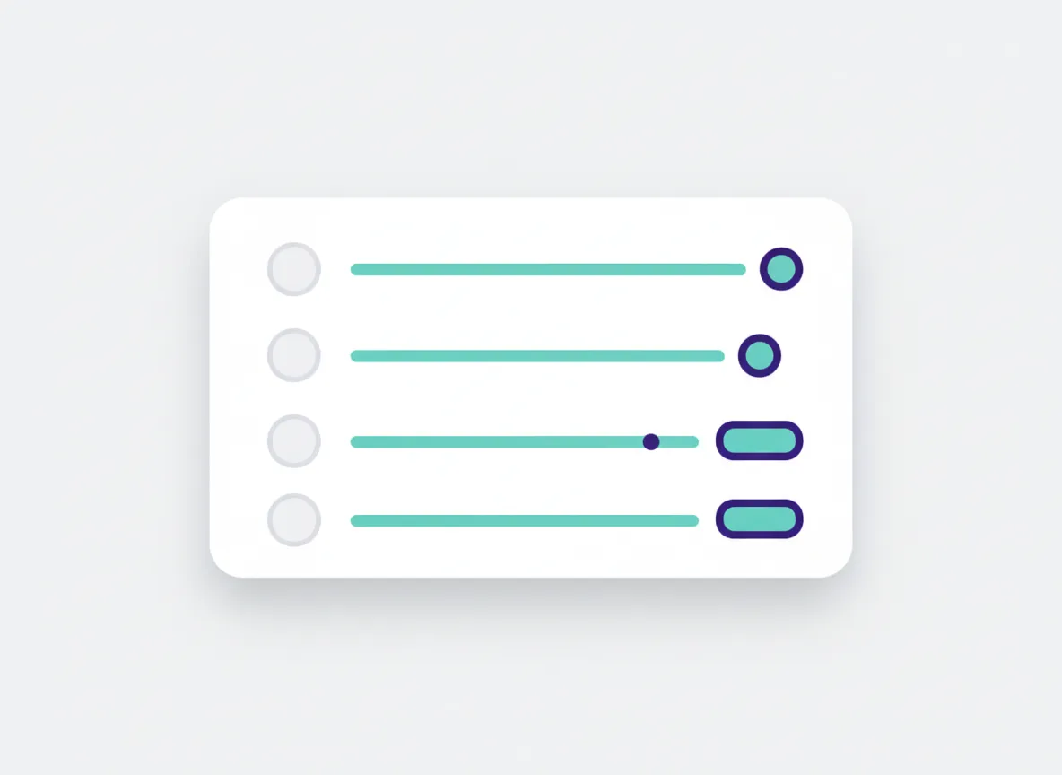 Mini UI card showing AI screening scores