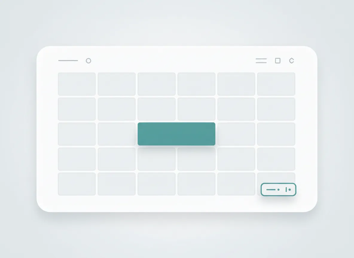 Minimal calendar blocks representing available call times
