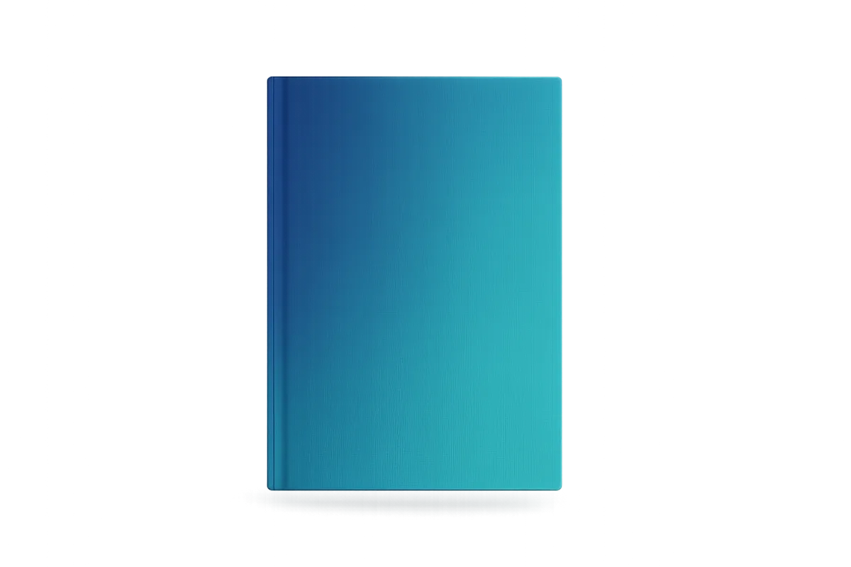 Isolated eBook cover with bold blue and teal gradients, clean typography, and a subtle shadow, floating on a pure white background. No props or supporting elements, just the eBook.
