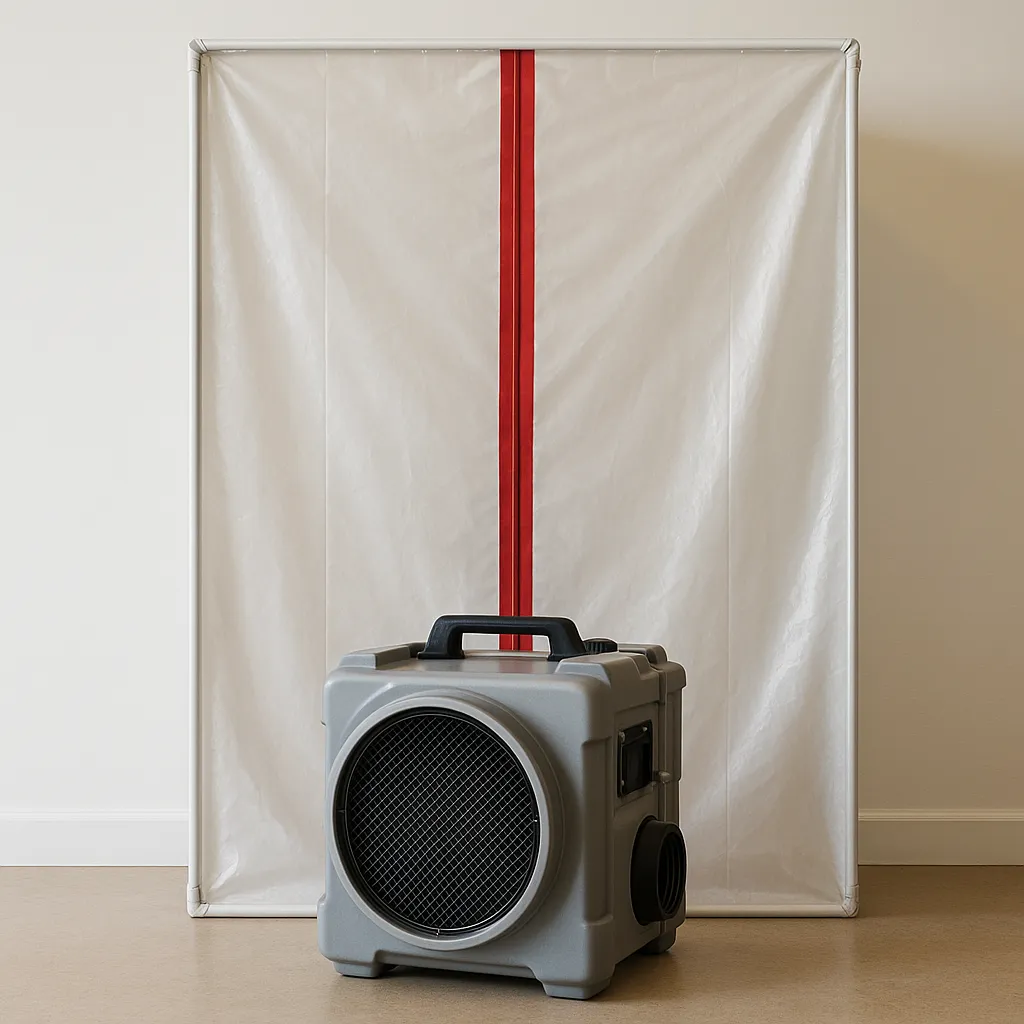 Mold remediation containment and HEPA filtration