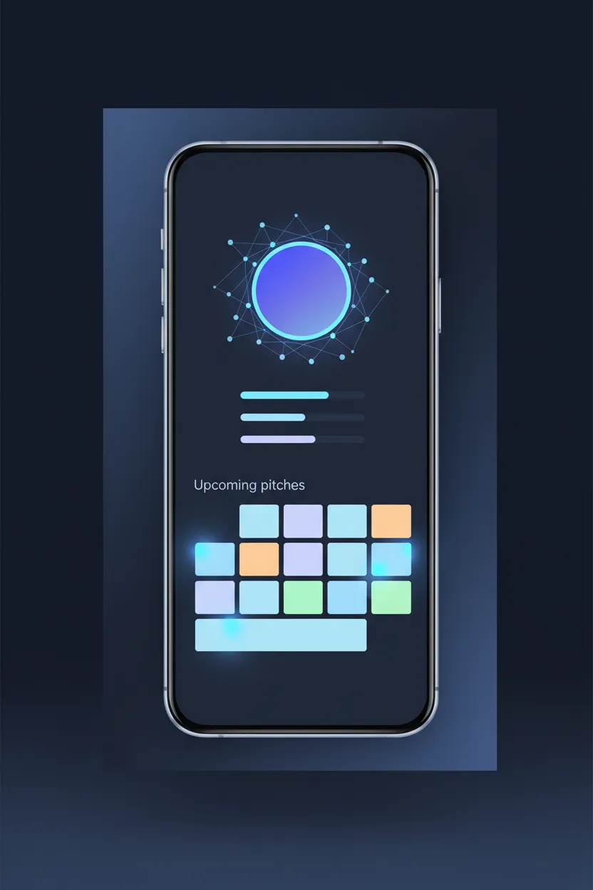 Member profile and pitch calendar mockup