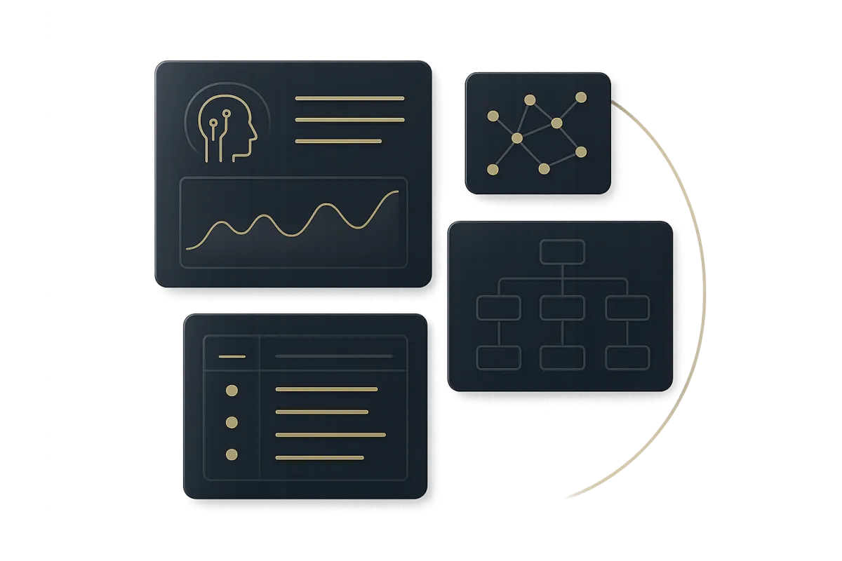AI Dashboard composite representing business deliverables