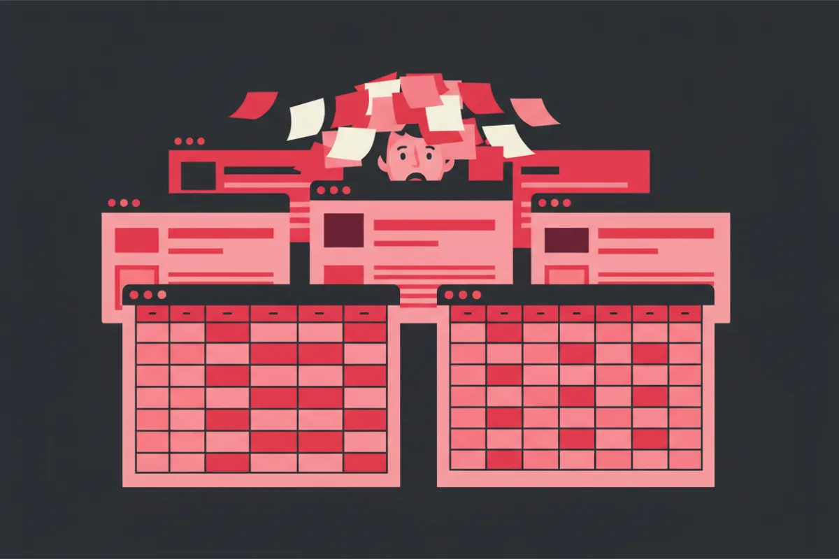 Débordé par des tâches manuelles et des notes autocollantes