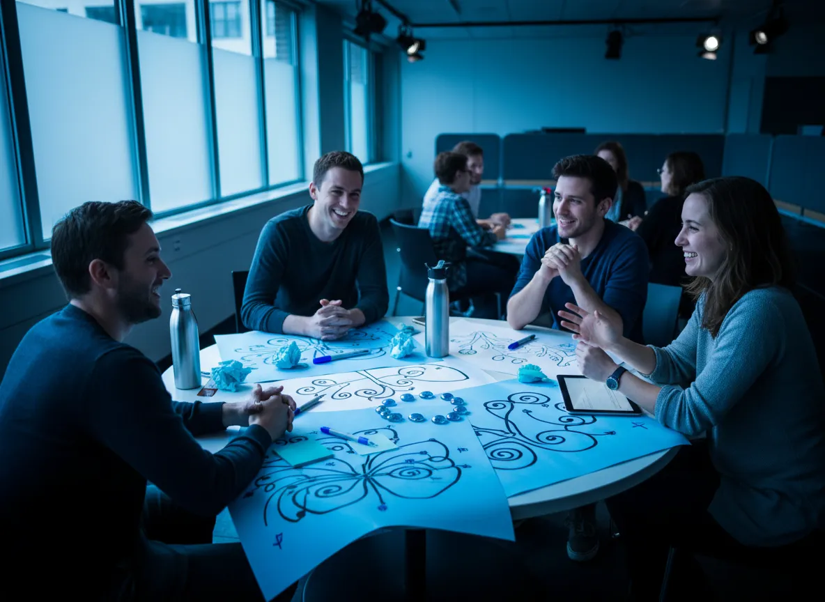A dynamic meeting completing naturally when the work is done