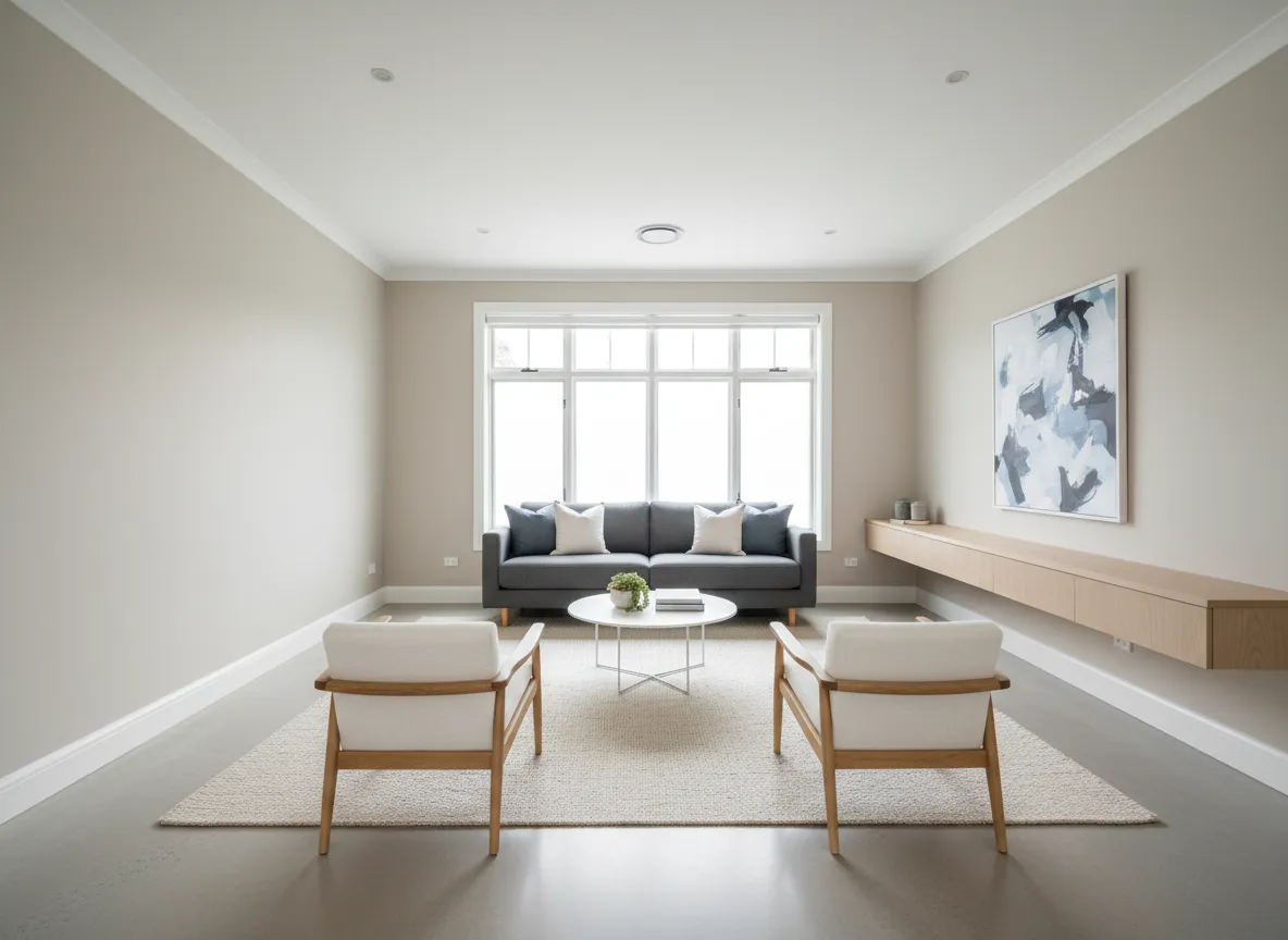 Freshly painted Canberra living room