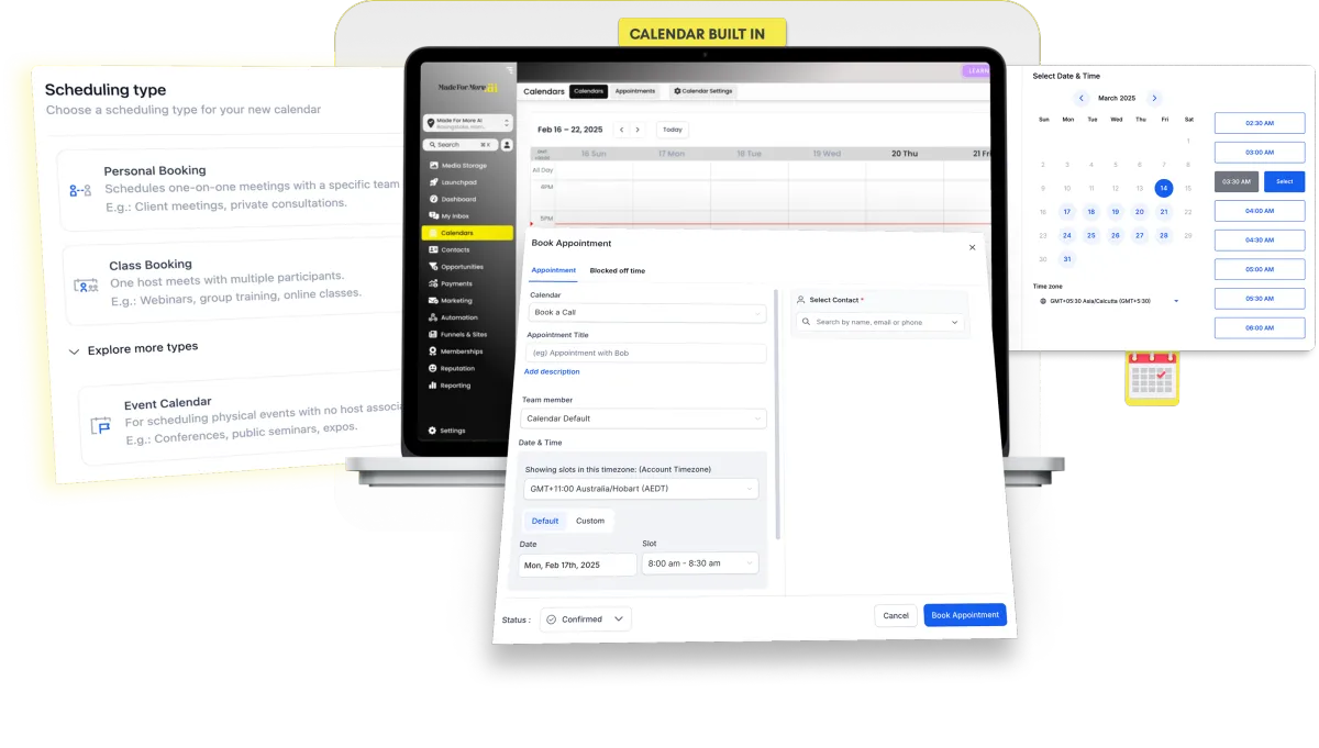 Booking Calendar System